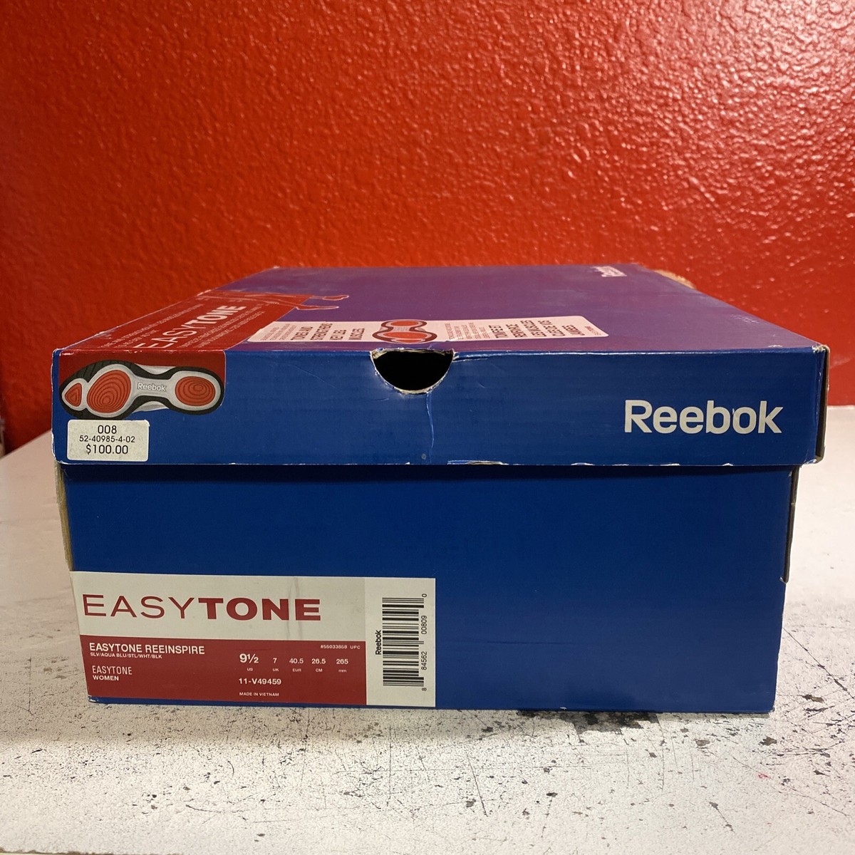 Vintage Reebok Womens EasyTone size 9.5 Silver/Aqua Blue | eBay Vintage Reebok Womens EasyTone size 9.5 Silver/Aqua Blue | eBay