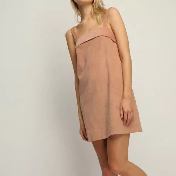Corduroy Dress with a Cozy Knit