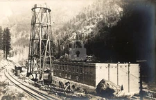 Power plant Great Northern Railway Tumwater Canon WA 1908 RPPC Postcard COPY