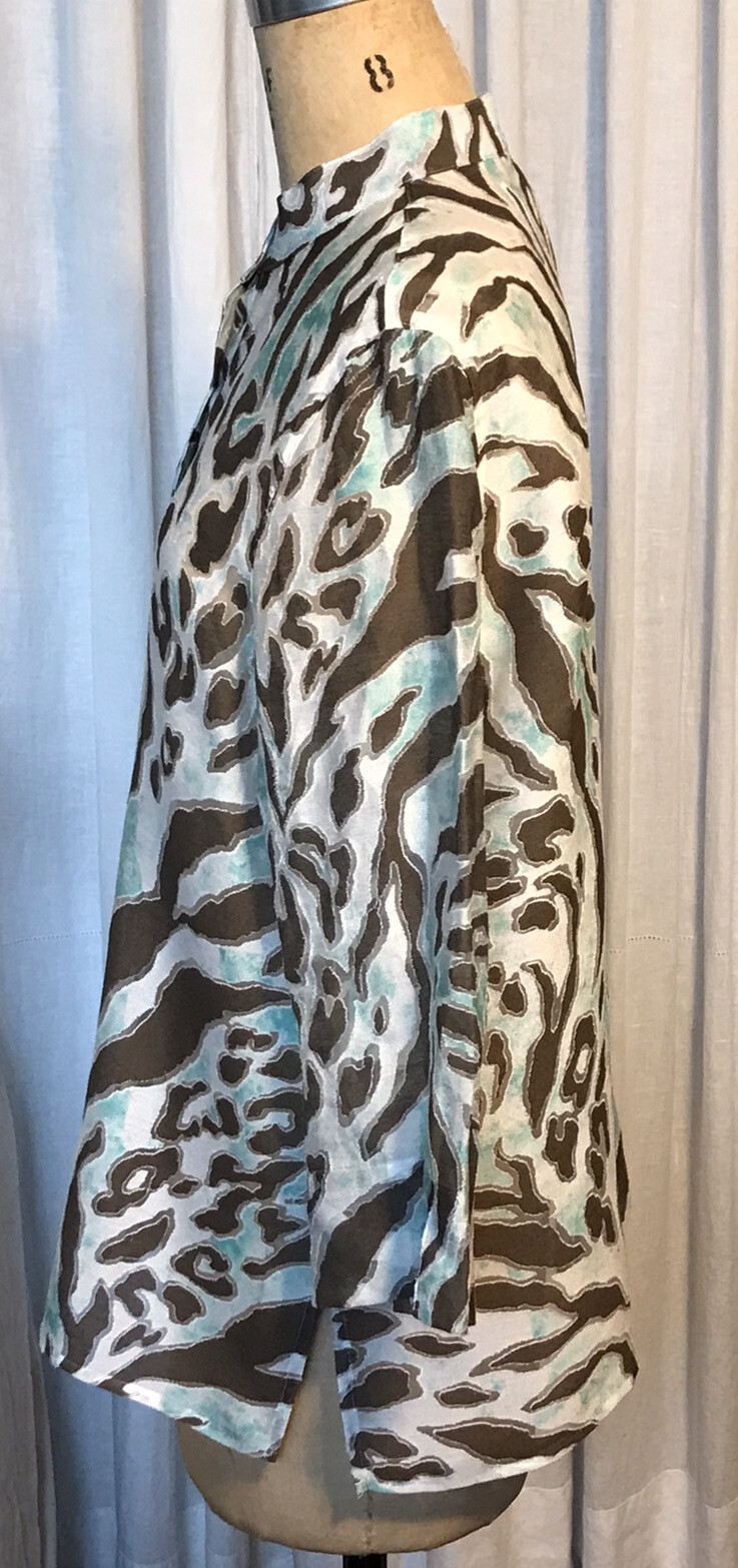 Alfred Dunner Top/Jacket in Patterned Organza Sz … - image 3