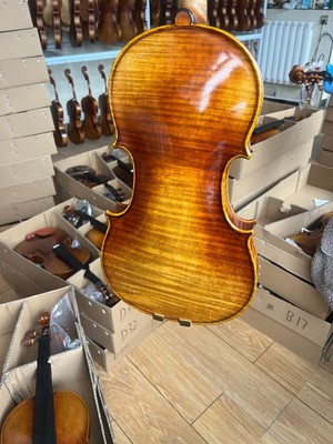 master handmade 4/4 violin  spruce flamed maple sweet sound free Case strings