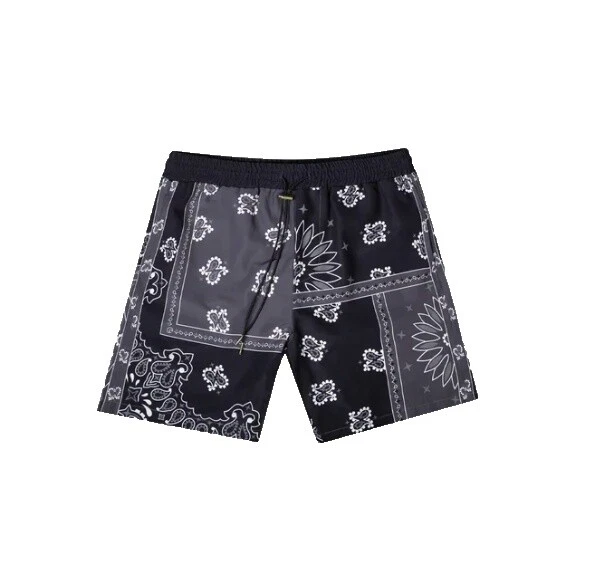 Paisley Black Shorts for Men