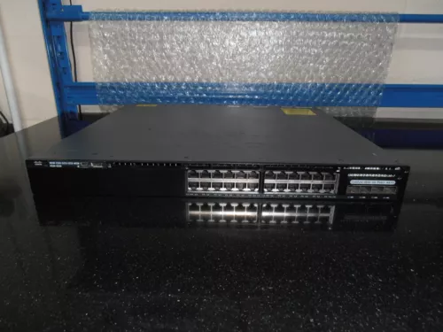 Cisco  WS-C3650-24PS-S 24 Port Gig  PoE Switch 4 X SFP 1 X PWR-C2-640WAC