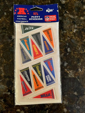 VINTAGE NFL PUFFY STICKERS BY RUSS AFC TEAMS PATRIOTS JETS CHIEFS