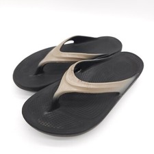 OOFOS Womens 7 Original Recovery Comfort Thong Flip Flop Sandals Slides Bronze