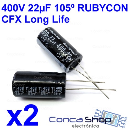 2 X CONDENSADOR 400V 22uF 105º CFX - LONG LIFE | eBay