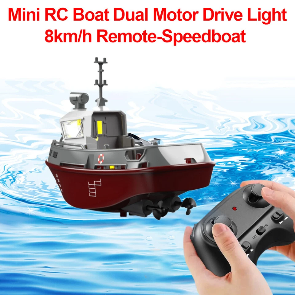 1:32 Ferngesteuertes Boot 8 KM/H RC Boot Dual Motor für Kinder Spielzeug 2.4 GHz - Bild 3 von 4