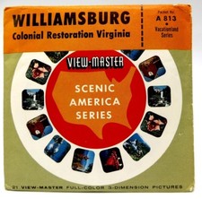 View-Master A813, Williamsburg Colonial Restoration Virginia, 3 Reel Set