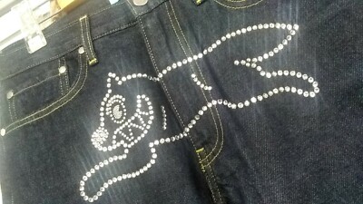 CRYSTAL RUNNING DOG BBC ICE CREAM JEANS(JP EXCLUSIVE) SIZE30-38 US