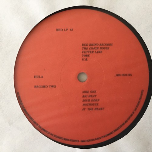 Hula 1000 Hours 1986 Red Rhino Records UK Pressing 2lps Goth Cabaret Volaire - Picture 8 of 8