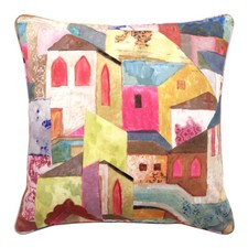 Cuscino decorativo in tessuto Rubelli Burano multicolor per divano e arredo casa