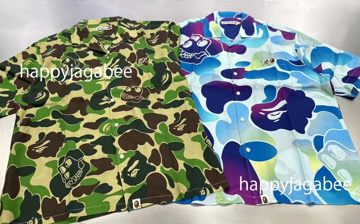 A BATHNIG APE Men's BAPE x BAYC SEASON 2 HAWAIIAN SHIRT Blue