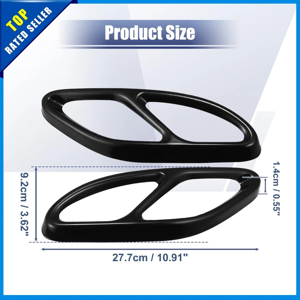 Pair Automobile Exhaust Tail Pipe Muffler Cover for Mercedes Benz CLA Class C117 - Изображение 4 из 4