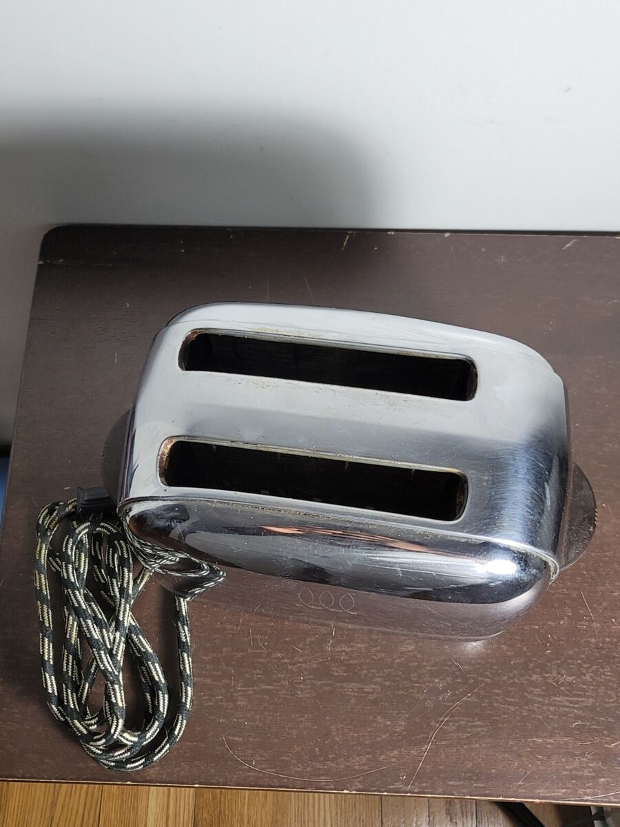 Toastmaster 1950s Model 1B14 Toaster Vintage Art Deco Chrome Toastmaster 1950s Model 1B14 Toaster Vintage Art Deco Chrome