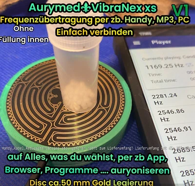 FIRMA AURYMED R.BOE-ERF Frequenz Übertragungs Gerät per Audio z.B. Handy, App, Radionik Rife Hulda Clark