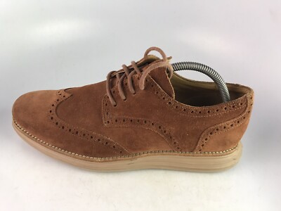 Cole Haan Lunar Grand Wingtip Oxfords Brown Suede Men\'s Size 8.5 Cole Haan Lunargrand Wingtip Brown Orange Men main image 2
