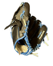 Franklin Mesh 22857 9.5" RHT Synthetic Blue Trim Black Gray Baseball Mitt Glove