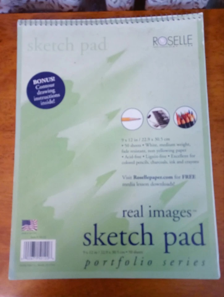 Almofada de esboço Roselle feita nos EUA #50122 9"X12" Portfolio Series Plus papel de rastreamento - Imagem 2 de 4