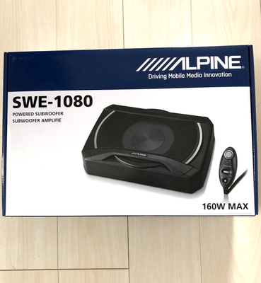 Alpine SWE-1080 Slim 20cm Underseat Powered Subwoofer Max 160w w