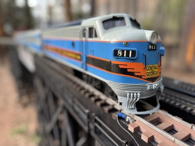 LGB G scale Custom Central of Georgia Nancy Hanks train F7A + 3