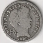 BETTER DATE 1896-O BARBER DIME G+