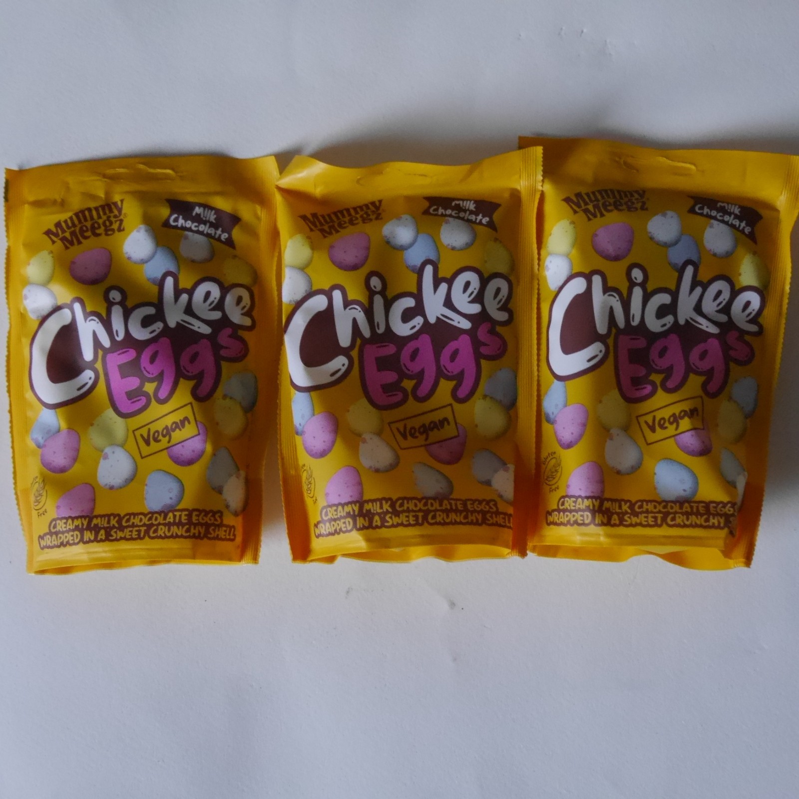 3x Mummy Meegz Vegan Chickee Eggs 80g  #D