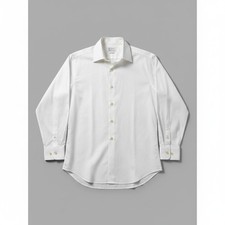 Penneys Towncraft White Pima Cotton Button Down Shirt, Vintage Woman's Size 15.5