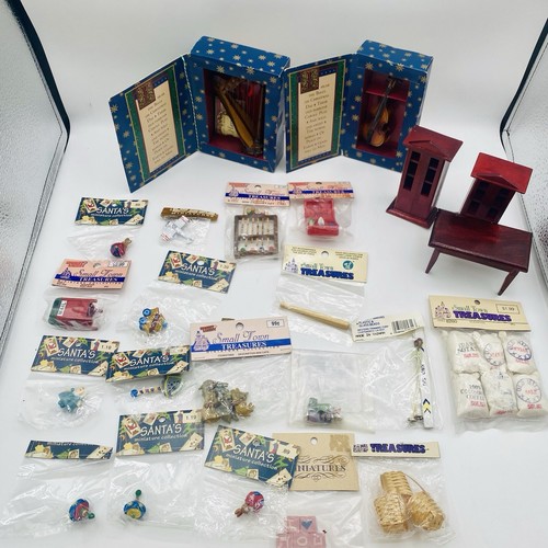 23 Piece Lot of Doll House Furniture and Accessories Various Brands