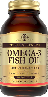Solgar Omega-3 Triple Strength 950 Mg Softgels - Pack of 100 - High Potency Fish