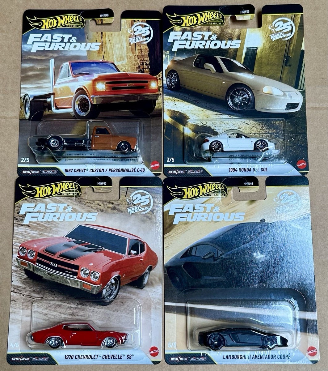 Hot Wheels 2026 Premium Fast & Furious 25th Anniversary Set of 4