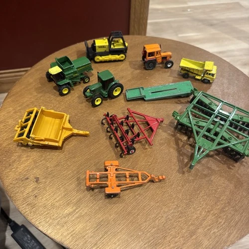 lot of 10 Vintage Farming equipment diecast John Deere, Tonka, Tootsie