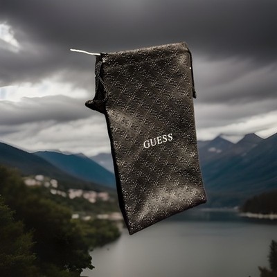 GUESS Sunglasses Drawstring Pouch Bag Soft Case Black NEW 