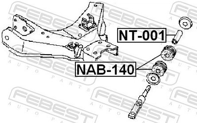 For FEBEST NAB-140 FRONT LOWER LEVER SILENT BLOCK NISSAN TRUCK