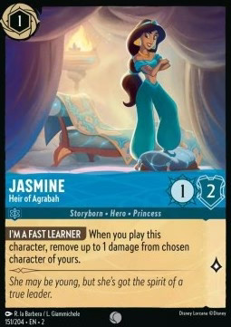 Lorcana Jasmine - Heir of Agrabah 2ROF-151 Common Englisch Neu Foil
