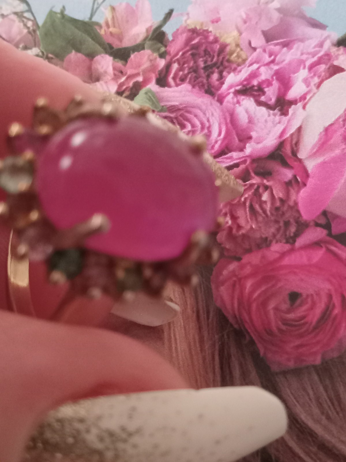 Ruby Ring Size 7 925 Sterling Silver Beautiful - image 6