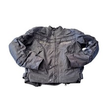 DUHAN Yamaha Racing Men Motorcycle Jacket Black Size L Padded 1x