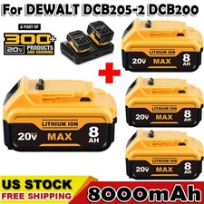 For DeWalt 20 Volt Max 8.0AH Lithium Ion Battery DCB206-2 DCB205-2 DCB200-2