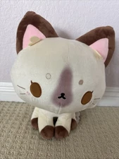 NEW Birduyen Siamese Cat Plush 14” Inch Anime Doll Round 1 Prize Bird Uyen Toy