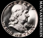 1962 Franklin Half Dollar - Choice Gem Proof  Lustrous  No Reserve  #J8778