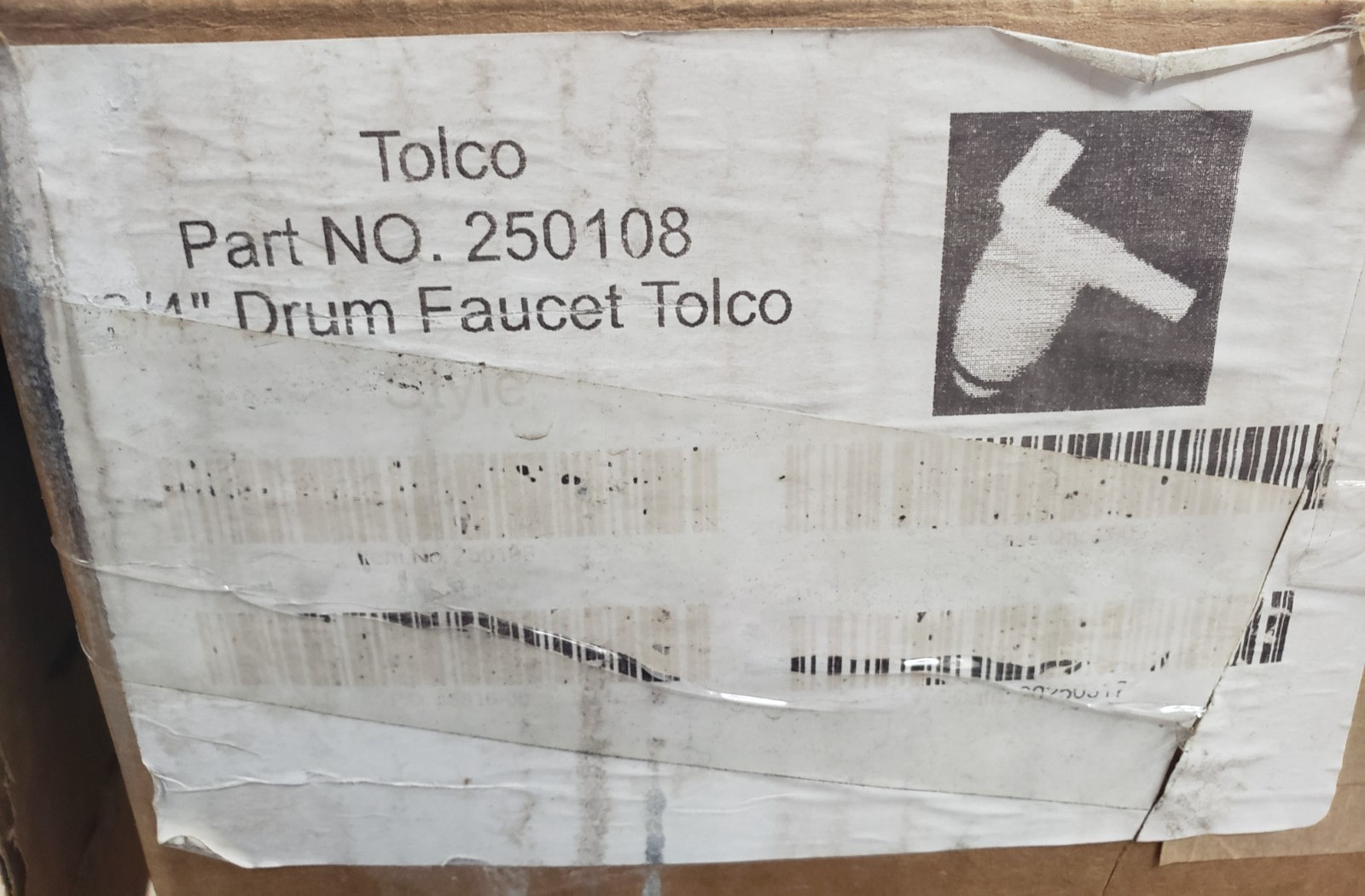 Qty/5 Tolco 250108 Drum Spigot 3/4" Polyethelene White