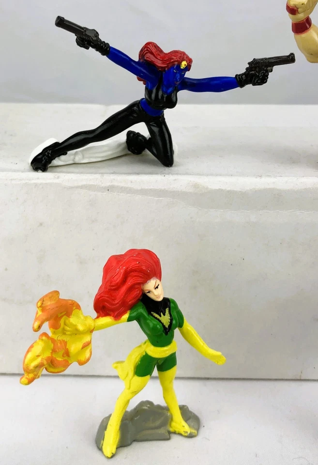 Marvel Zizzle Zizzlinger 2" X-Men Mystique Iceman Rogue Storm PVC Figure Lot - Image 4 of 4