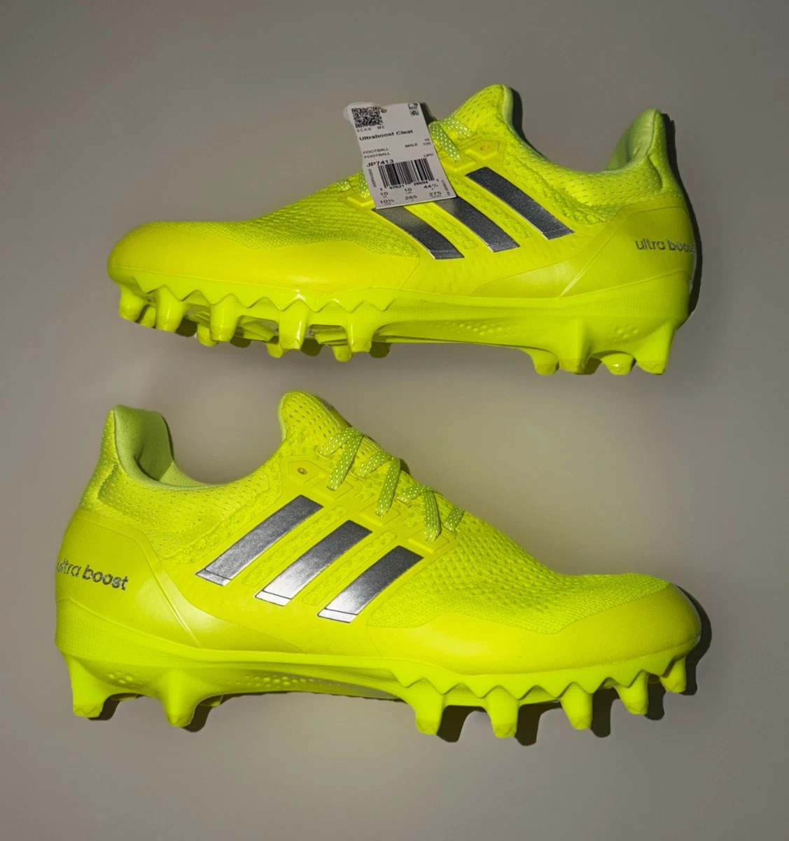 Adidas Ultraboost Cleat Men\'s Solar Yellow Football Cleats JP7413 Men\'s Size 12 Adidas Ultraboost Ultra Boost Football Cleats Solar Yellow  main image 3