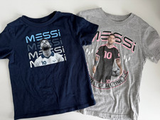 Two Youth/Kids Messi Soccer Tshirts - Navy and Gray, size 4/5