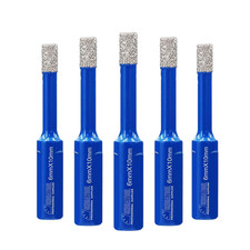 Punta per Trapano Diamantata 5PC 6Mm Sega a Tazza Con Gambo Triangolare per Porc