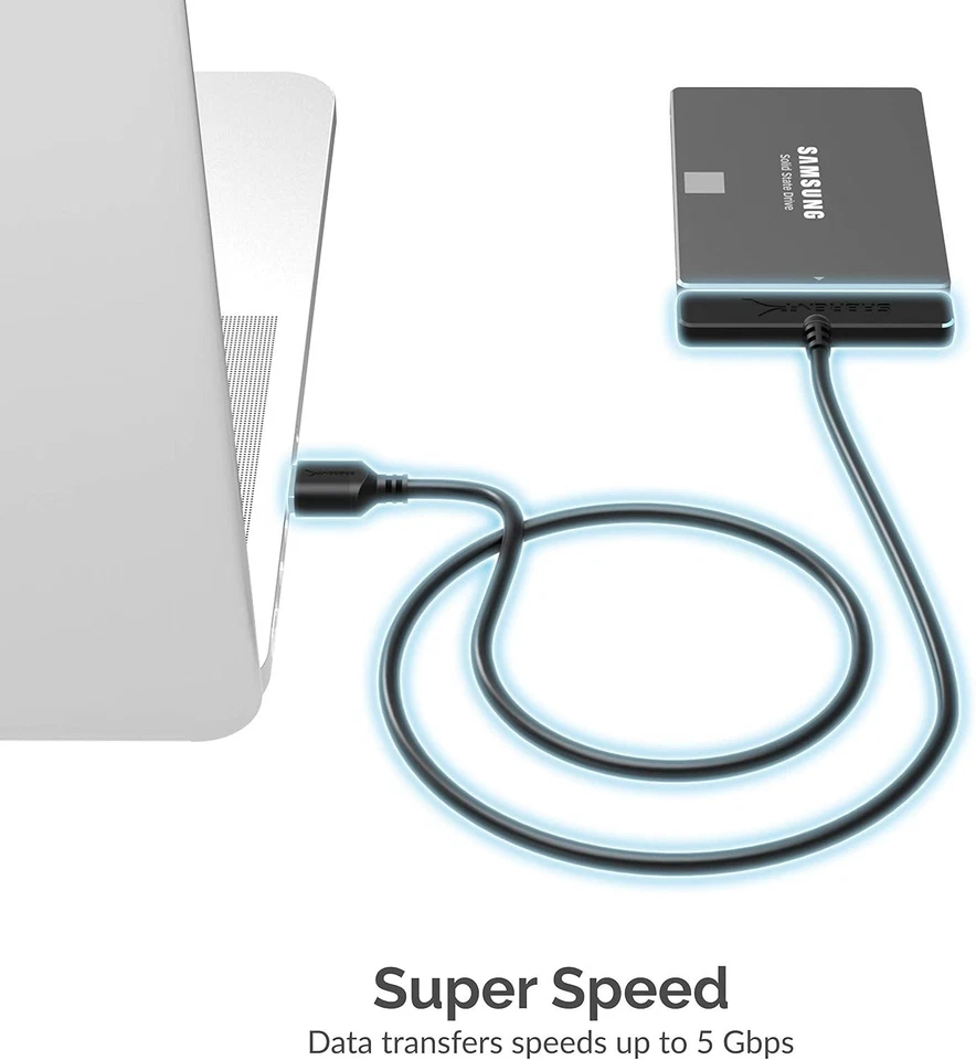 SABRENT SATA to USB Cable - USB 3.0 to 2.5” SATA I/II/III Hard Drive Adapter - Image 3 of 4