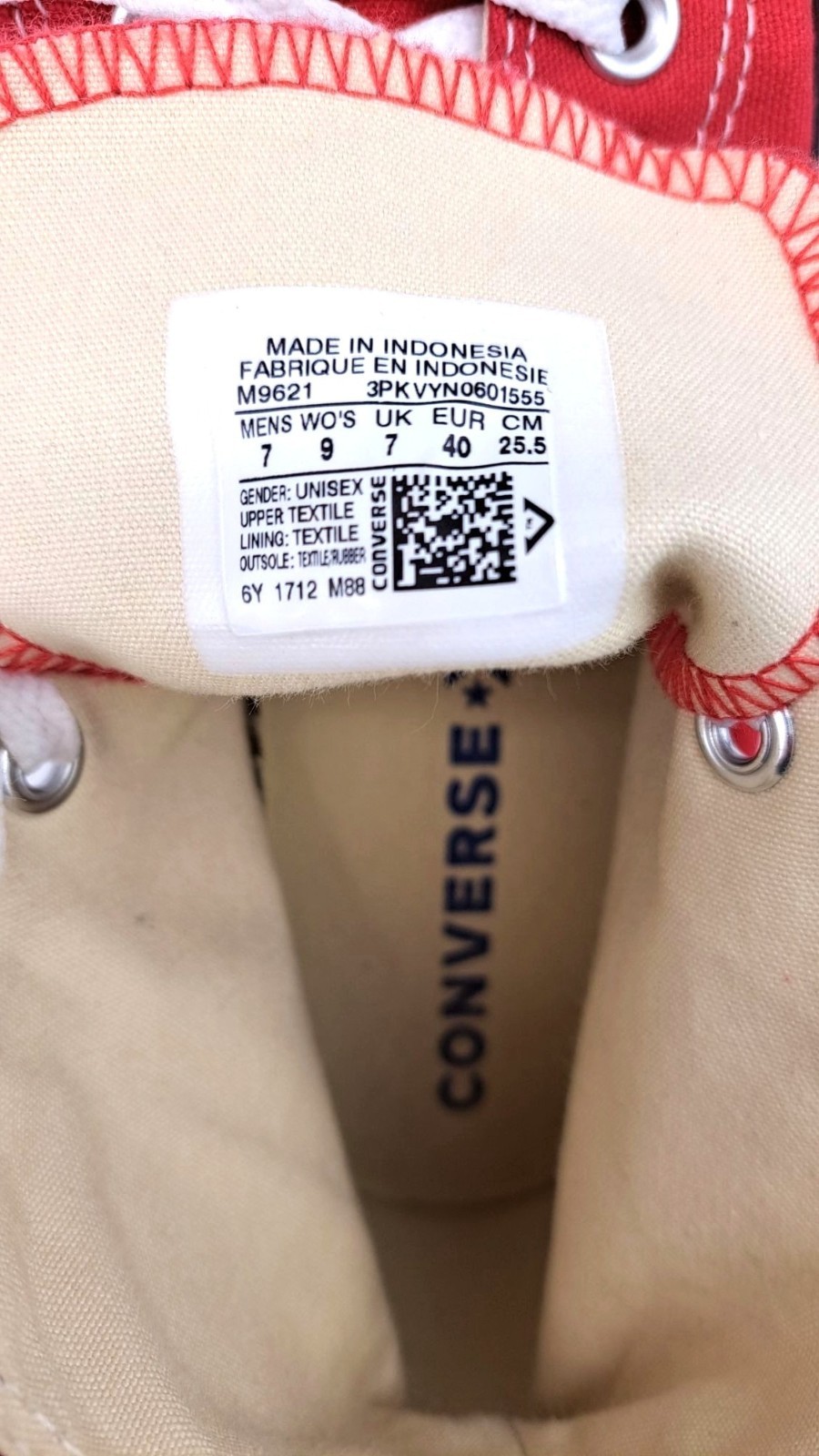 Converse Chuck Taylor All Star Red High-Top Sneakers Women Size 9 Men 7 Canvas thumbnail 4