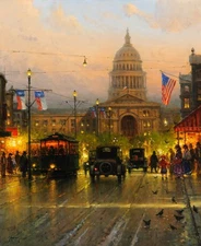 G. Harvey LONE STAR STATE A/P Artist Proof Framed Canvas Giclee Austin Texas COA