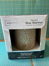 Wax Warmer MAINSTAYS Electric NEW IN BOX Beige, Use W/ Fragrance Cubes NO CUBES