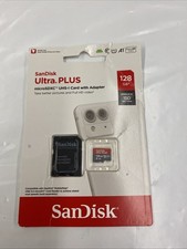 SanDisk Ultra Plus 128GB MicroSDXC UHS-I Card with Adapter SDSQUBC-128G-AN6MA