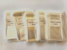 500 2"x 3" Crystal Clear Resealable Poly Cello Cellophane Bags Sleeves 1.2 Mil